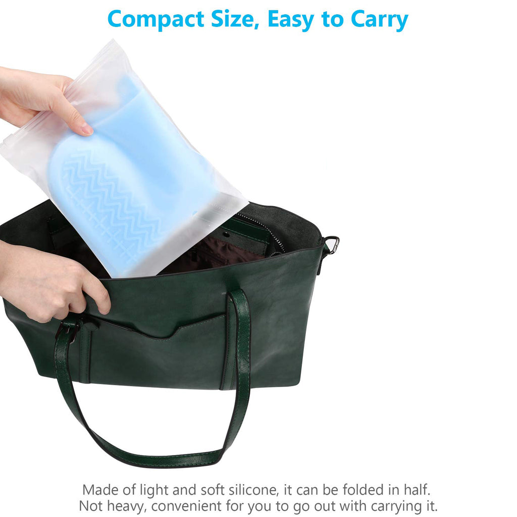 Reusable Silicone Shoe Cover Waterproof Non Slip Foldable Design