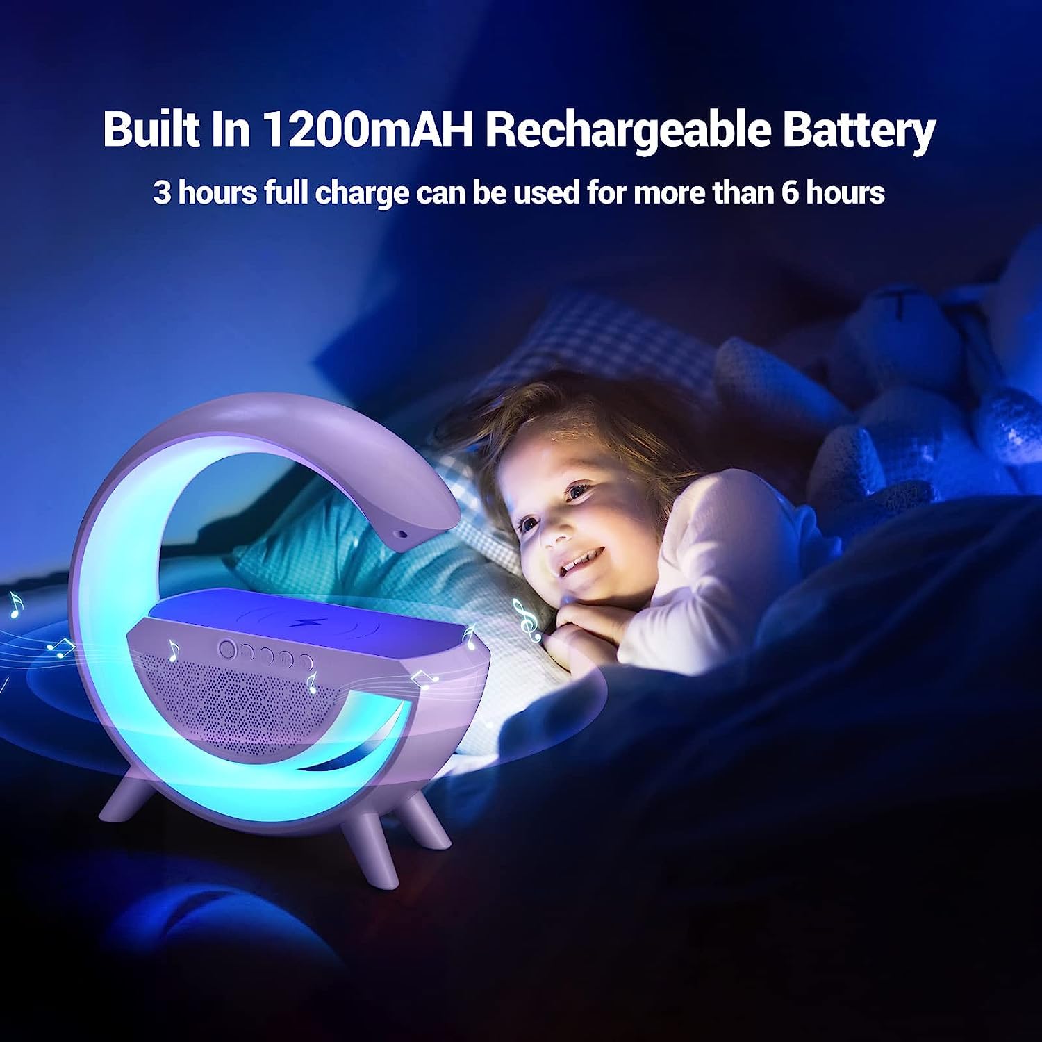 3-in-1 LED Lamp – Bluetooth Speaker & Wireless Charger