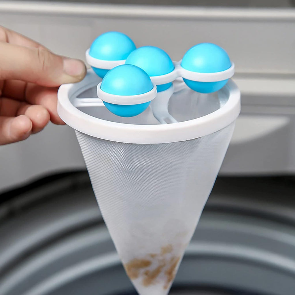 Reusable Floating Laundry Lint Catcher Ball, Hair & Fur Filter for Washing Machines