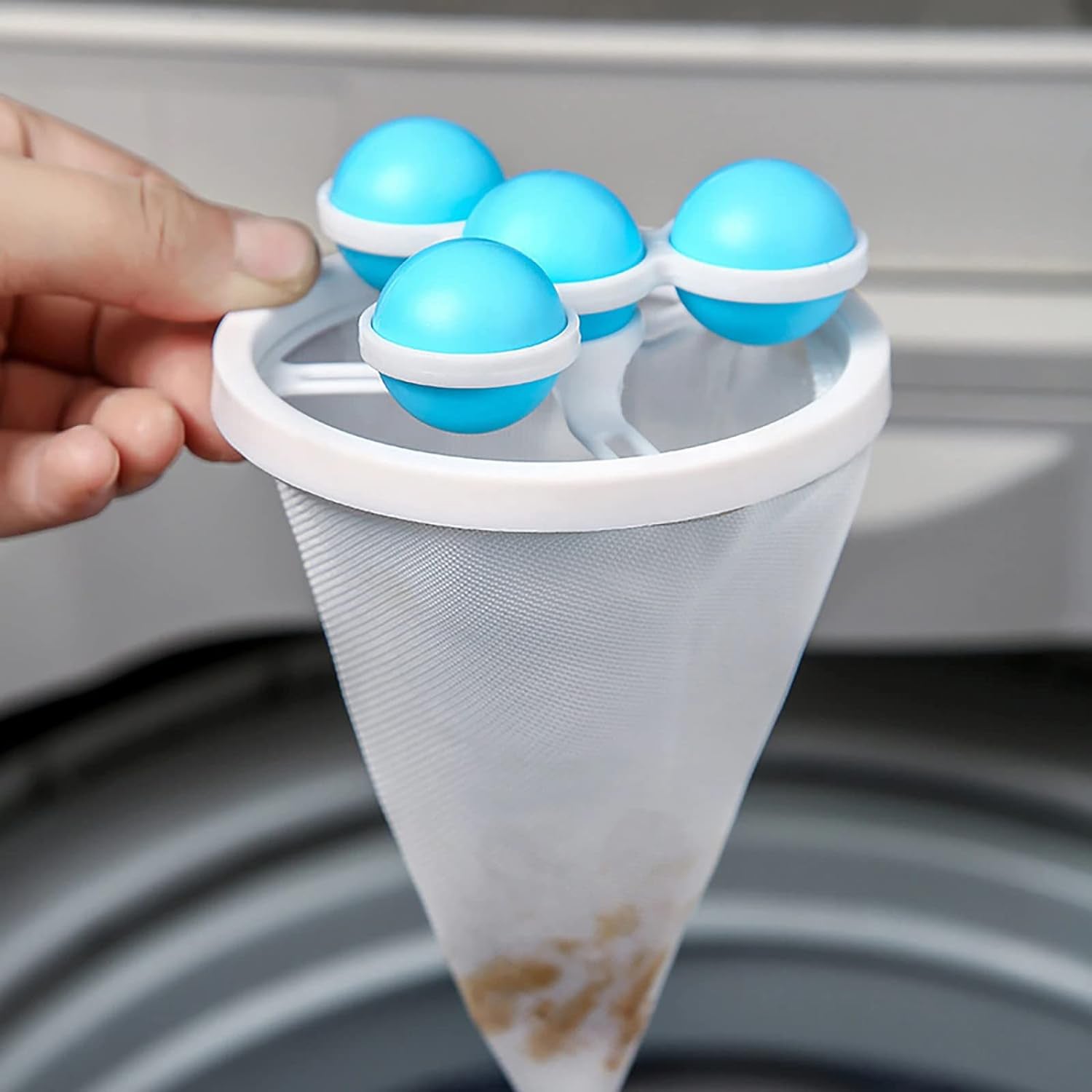 Reusable Floating Laundry Lint Catcher Ball, Hair & Fur Filter for Washing Machines