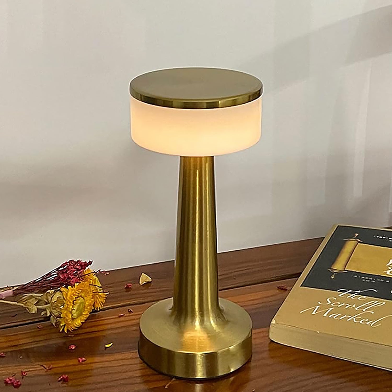 Led Lamp With Touch Control  Decorative Desk Lamp Portable Metal Led Table Lamp Usb Rechargeable 3 Color 3 Levels Brightness Dimmable Eye Protection Modern Lamp For Home Decor Party Kids Room Bedroom (1 Pc)