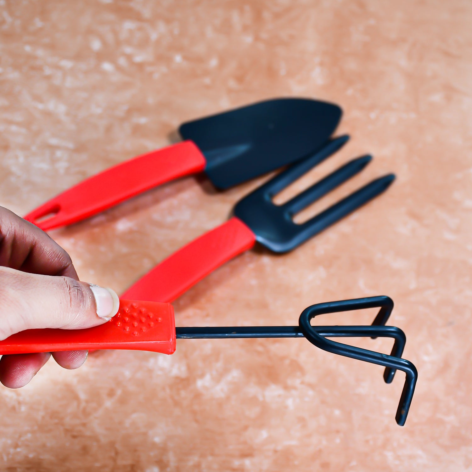 3-Piece Mini Garden Tool Set – Small Hand Cultivator, Trowel & Fork for Gardening