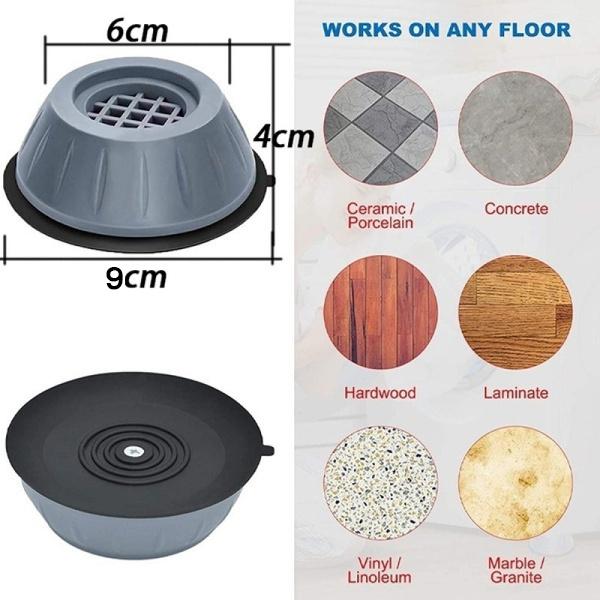 Anti-Vibration Pads for Washing Machine & Fridge, Base Stabilizers