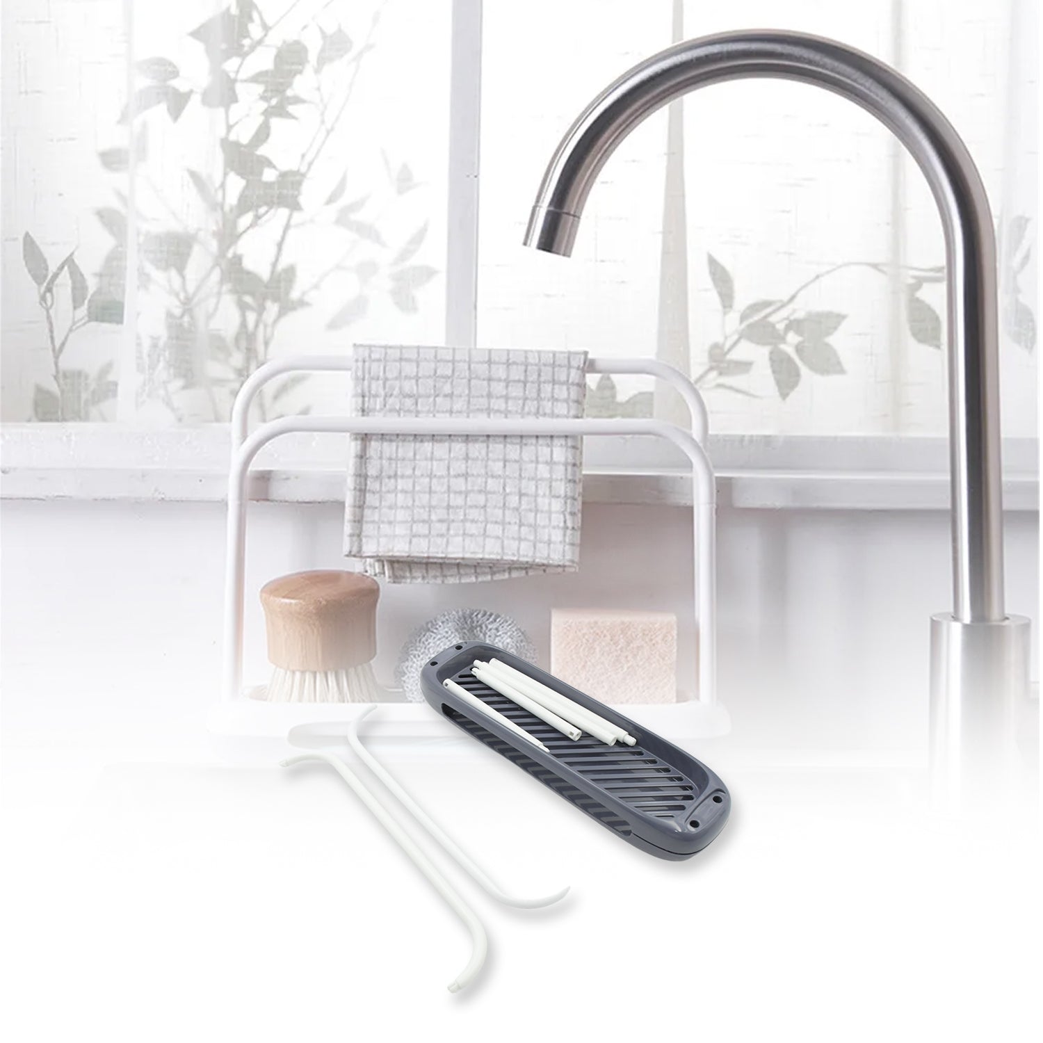 Multi-Purpose Kitchen Rack, Towel & Cloth Hanger for Easy Storage (1 Pc)