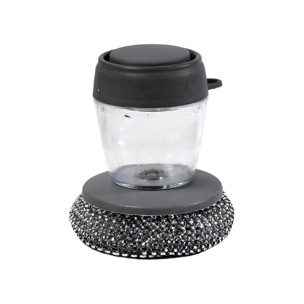 Palm Dish Brush with Soap Dispenser, Kitchen Sink Scrubbing Tool