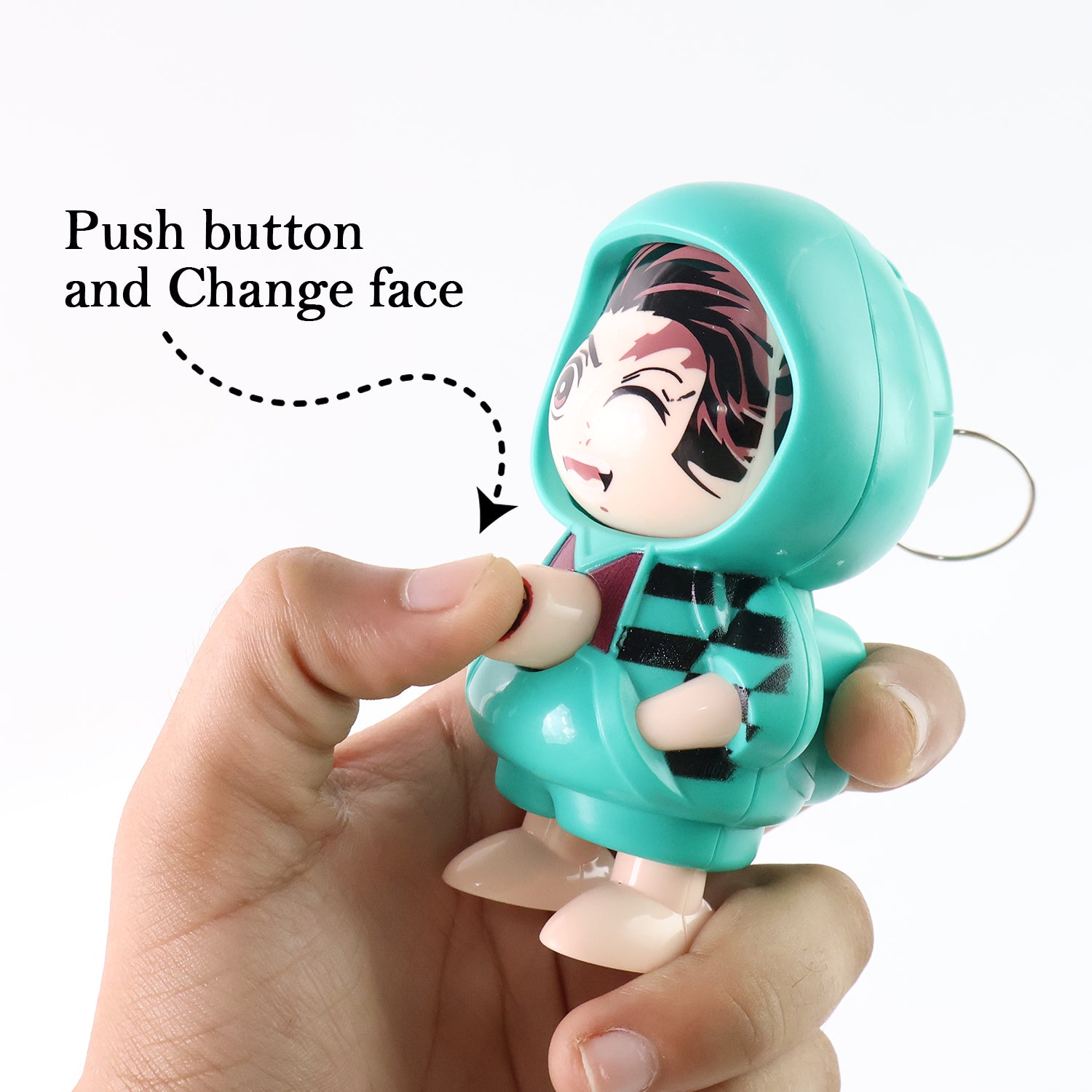 Cartoon Character Action Figure Keychain – Cute Mix Design