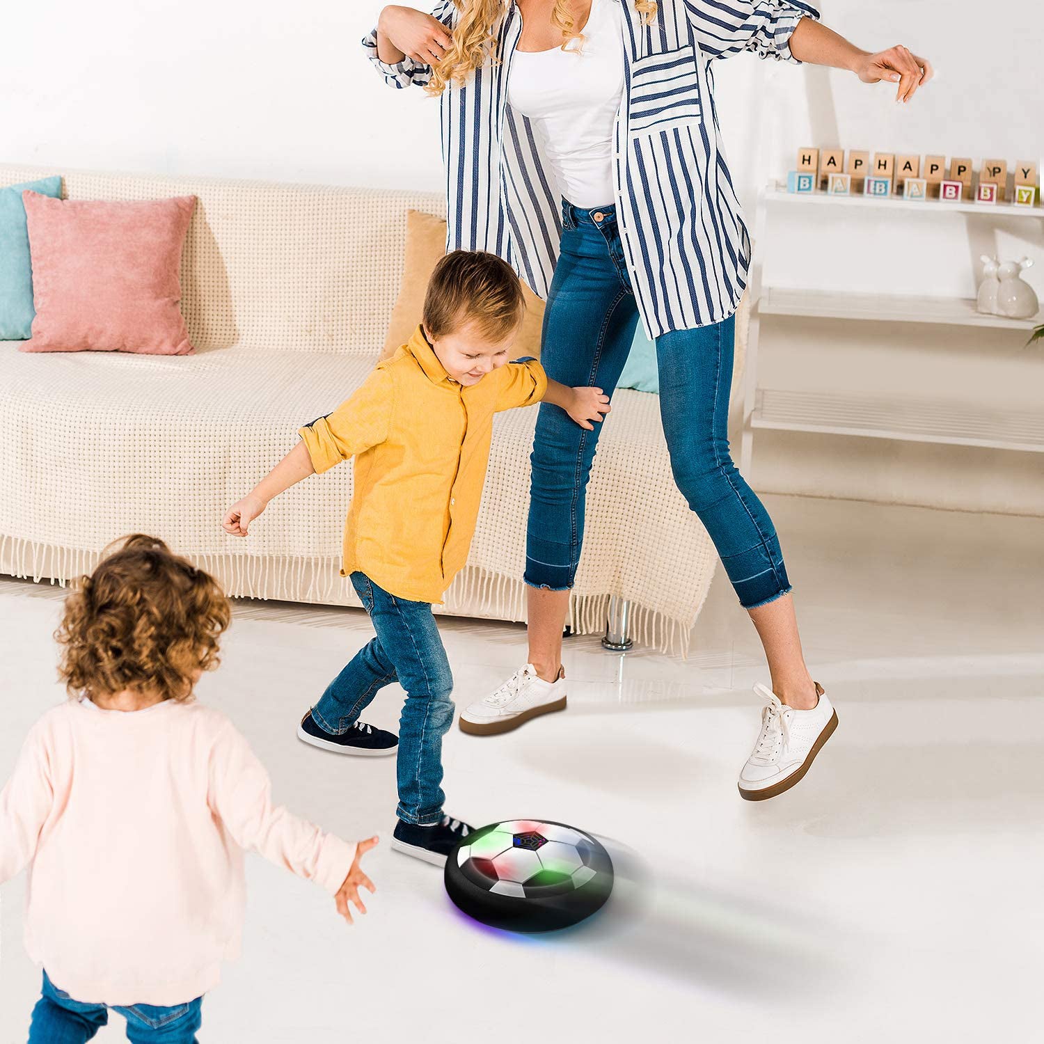 Amazing Hover LED Ball, Rechargeable Fun Indoor Toy for Kids & Children